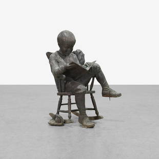 Gary Price - Bronze Boy: A life size bronze boy by Gary Price. Signed, dated and numbered. 39 x 32 x 25 Measurements are in inches. (Height x Width x Depth)