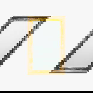 Bernhard Rohne - Mirror: An acid etched mirror by Bernhard Rohne for Mastercraft. 52 x 33. Measurements are in inches. (Height x Width x Depth)