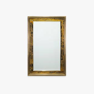 Bernhard Rohne - Mirror: An acid etched mirror by Bernhard Rohne for Mastercraft. 52 x 33. Measurements are in inches. (Height x Width x Depth)