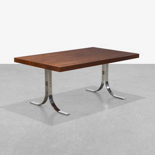 Poul Norreklit - Rosewood Dining Table: A vintage rosewood dining table by Poul Norreklit for Selectform. Includes one leaf. Closed - 28 x 65 x 39 / Leaf - 23.5 . Measurements are in inches. (Height x Width x Depth)