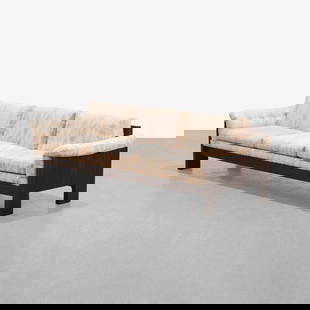 Milo Baughman - Sofa: A vintage rosewood sofa by Milo Baughman for Thayer Coggin. 28.5 x 98 x 33.5. Measurements are in inches. (Height x Width x Depth)