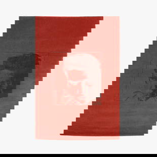 Andy Warhol - Red Elvis Rug: A vintage 'Red Elvis' rug by Andy Warhol. 80 x 55. Measurements are in inches. (Height x Width x Depth)