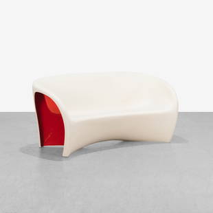 Ron Arad - MT2 Sofa: An 'MT2' sofa in polyethylene by Ron Arad for Driade. Stamped on underside. 32.5 x 69 x 31. Measurements are in inches. (Height x Width x Depth)