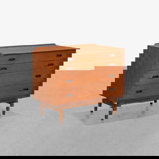Arne Vodder - Teak Chest: A teak chest by Arne Vodder for George Tanier. 30.5 x 36 x 19.5. Measurements are in inches. (Height x Width x Depth)