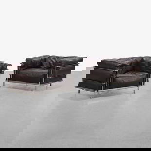Le Corbusier - LC3 Club Chairs: A pair of LC3 club chairs in leather by Le Corbusier for Cassina. Marked under arm with serial number. 24 x 40 x 29.5. Measurements are in inches. (Height x Width x Depth)