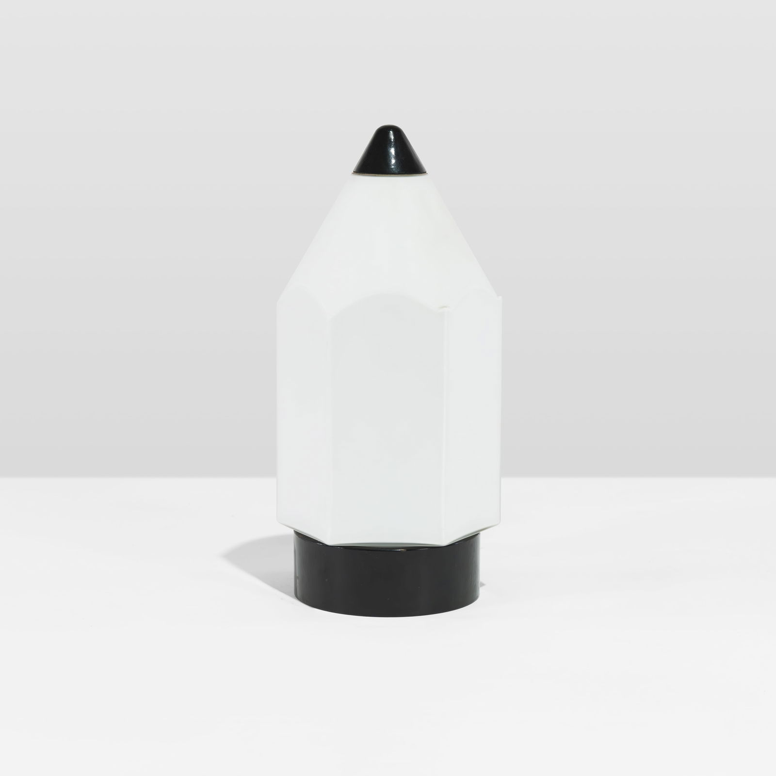 Federica Marangoni - Matita Table Lamp: A satin glass 'Matita' table lamp by Federica Marangoni for Murano Due, Italy. 16 x 7.5. Measurements are in inches. (Height x Width x Depth)