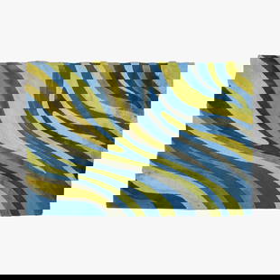 Edward Fields - Sculpted Rug: A vintage sculpted rug by Edward Fields. 112 x 78. Measurements are in inches. (Height x Width x Depth)