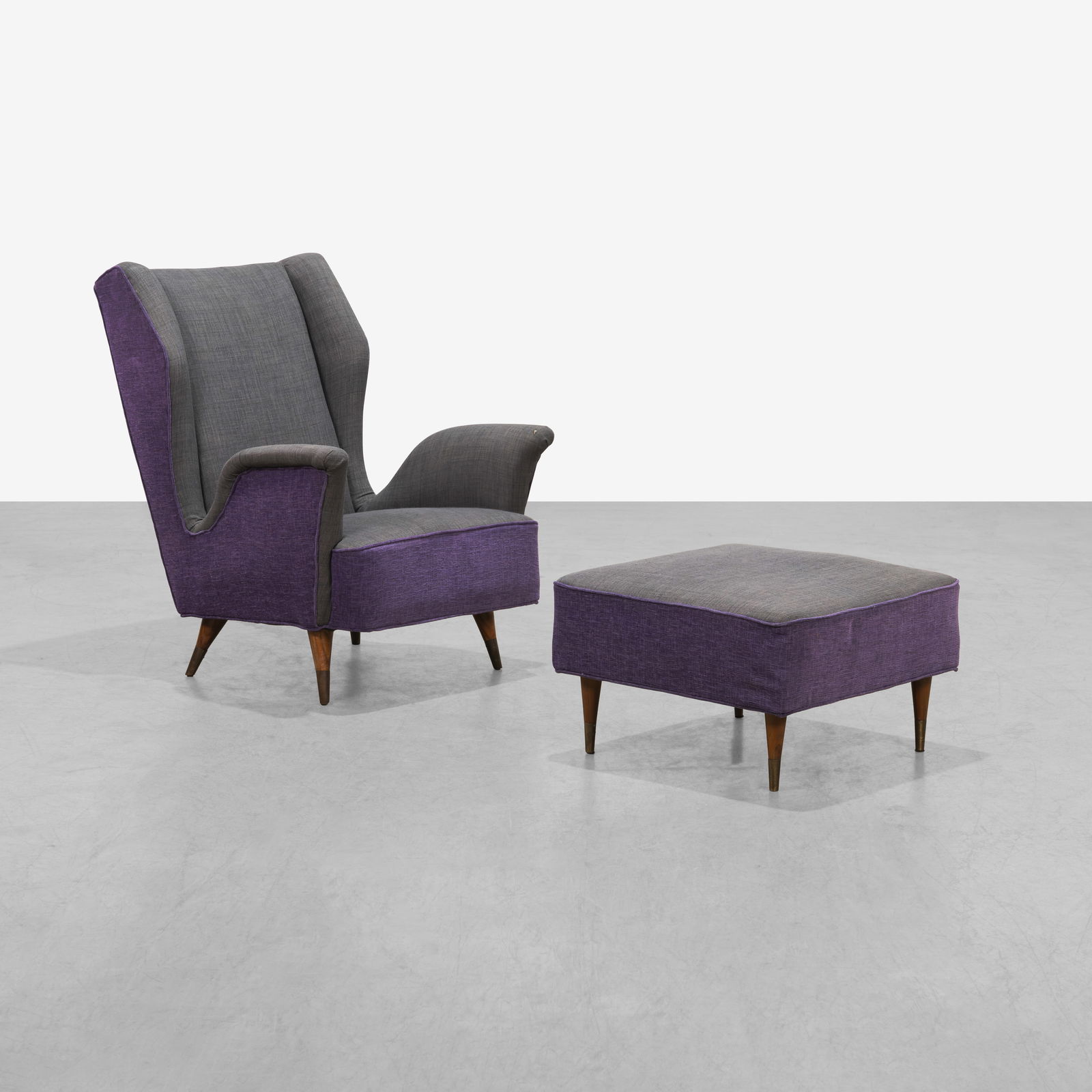 Italian Chair & Ottoman (1 of 6)