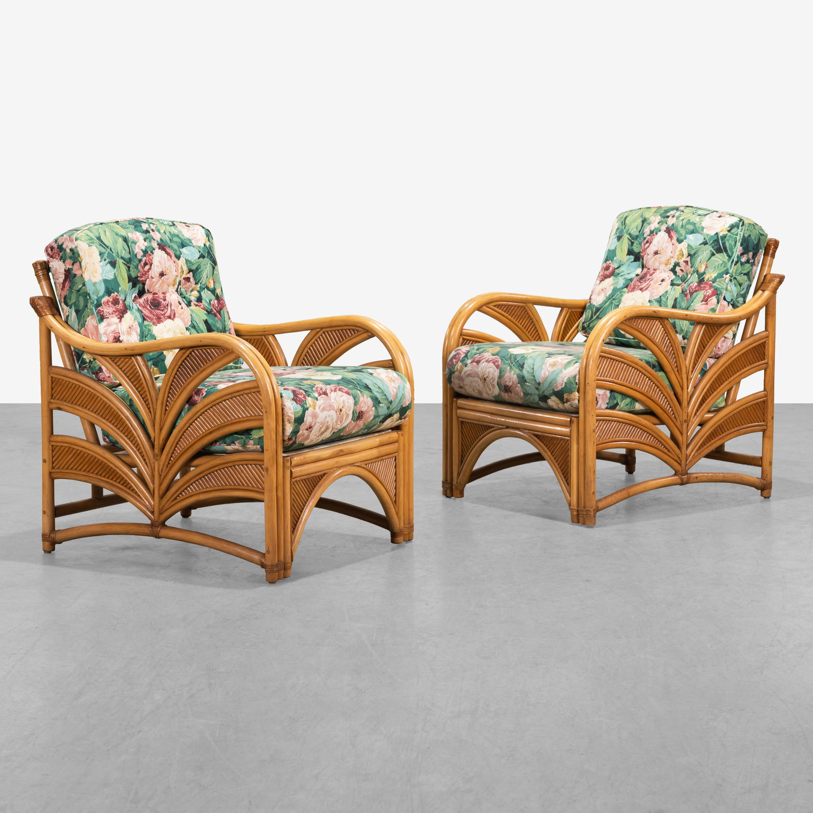 Rattan Palm Form Lounge Chairs (1 of 6)
