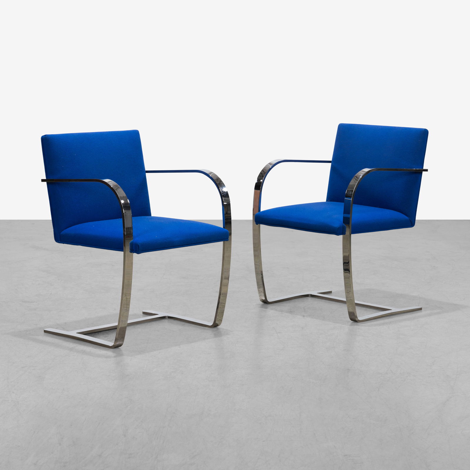 Mies Van Der Rohe - Brno Chairs: A pair of vintage 'Brno' chairs by Mies Van Der Rohe for Knoll. 31.5 x 23.25 x 22. All measurements are in inches. (Height x Width x Depth).