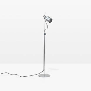 Peter Nelson - Floor Lamp: A vintage machined aluminum floor lamp by Peter Nelson.