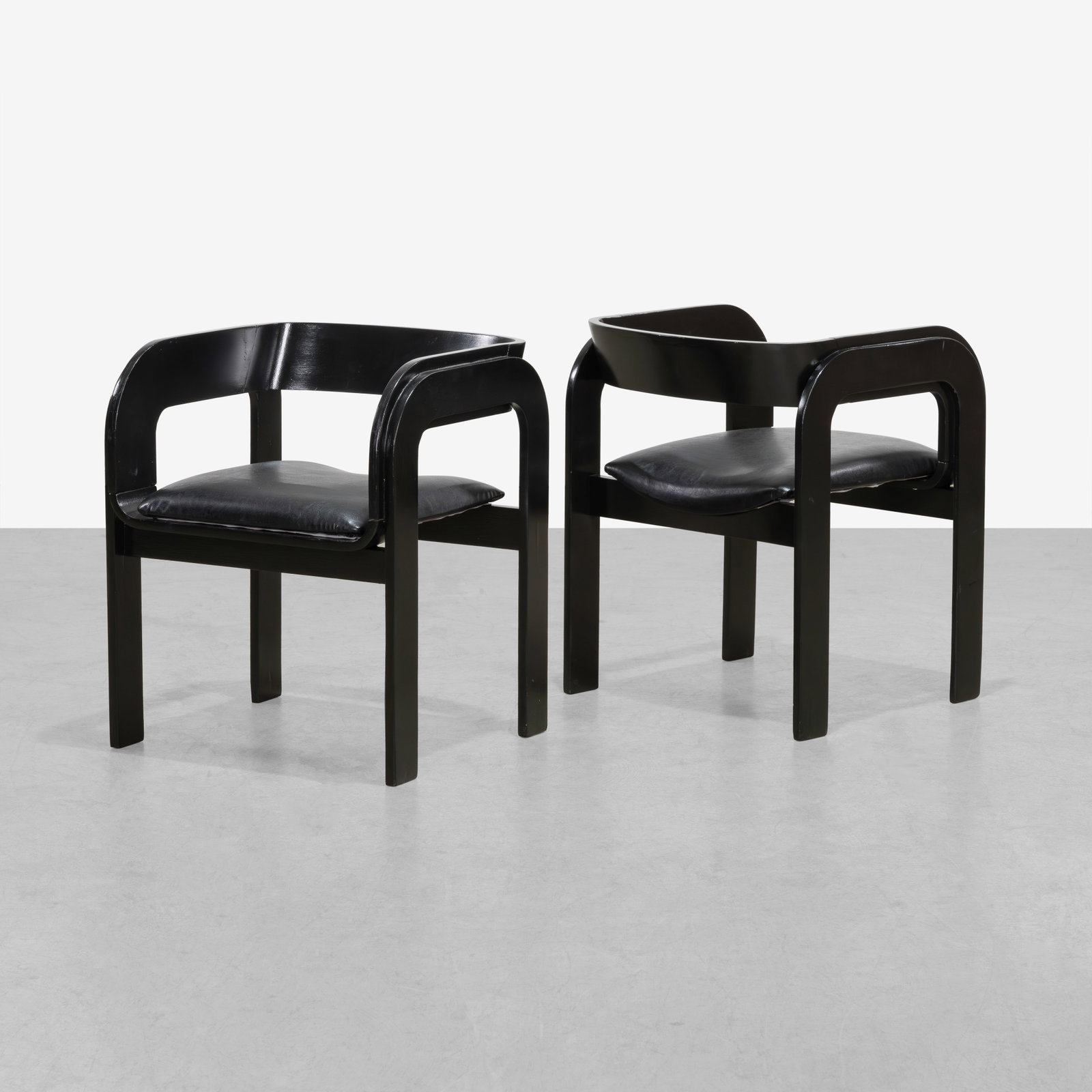 Bentwood Armchairs: A pair of painted bentwood armchairs.
