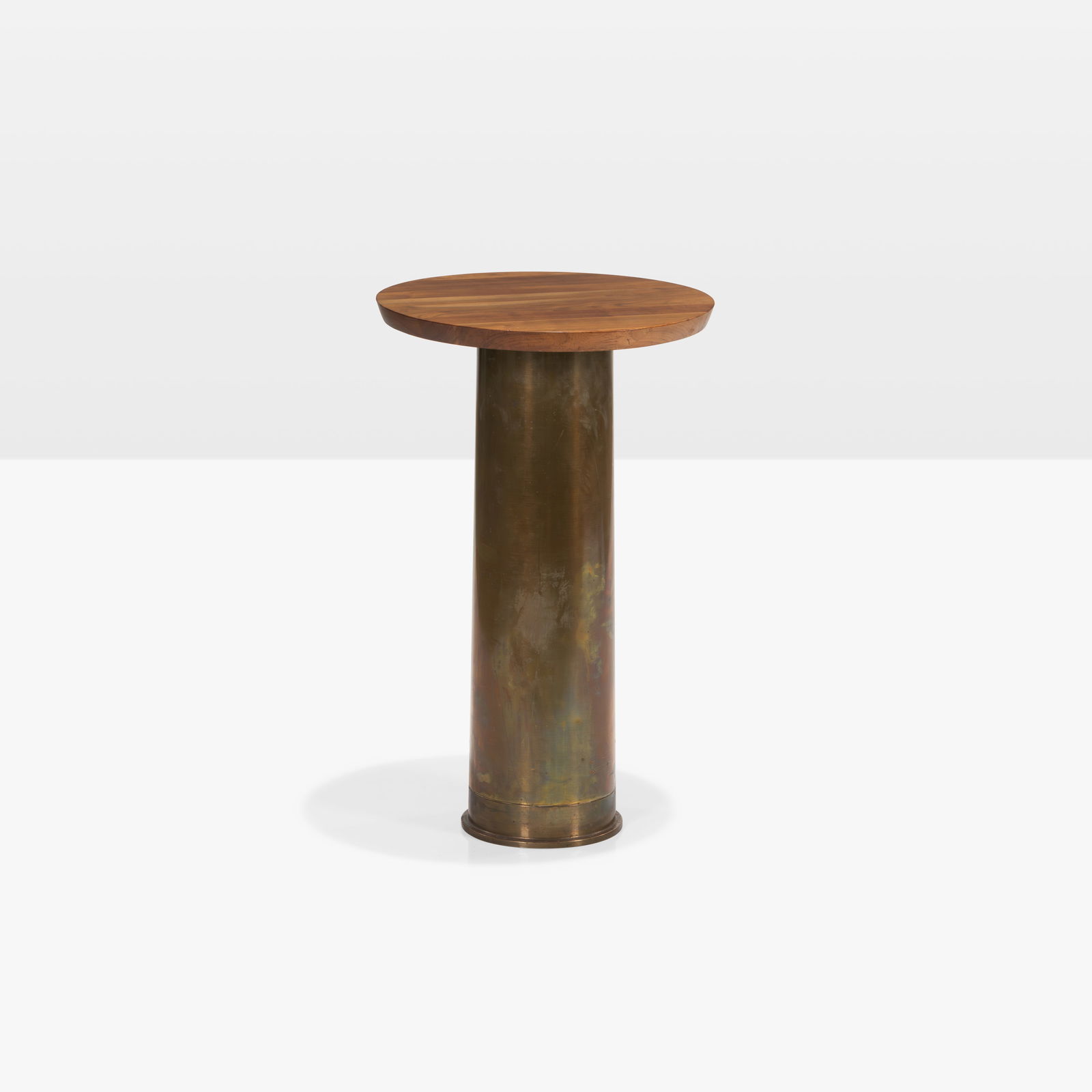 Brass & Walnut Pedestal Table (1 of 5)