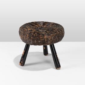 Tony Paul (Attr.) - Rattan Stool