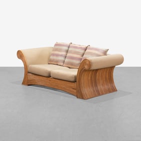 Pencil Rattan Loveseat
