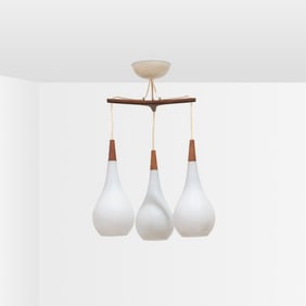 Danish Teak & Glass Fixture