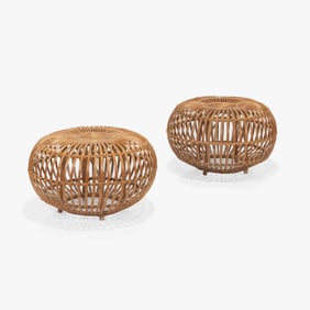 Franco Albini (Attr.) - Rattan Ottomans