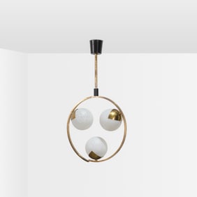 Italian Brass Hoop Pendant