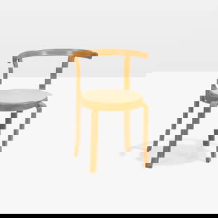 Rud Thygesen & Johnny Sorensen - Chair: A single '8000 Series' chair by Rud Thygesen and Johnny Sorensen for Magnus Olesen. All measurements are in inches. Height x Width x Depth