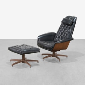 George Mulhauser (Attr.) - Lounge Chair & Ottoman