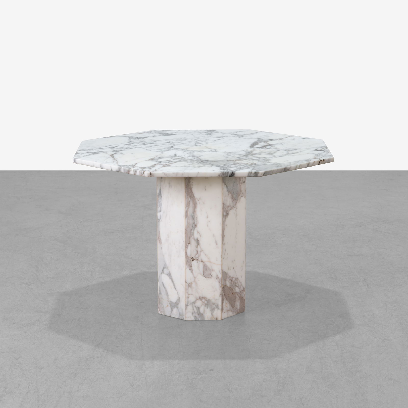 Octagonal Marble Pedestal Table (1 of 7)