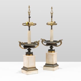 Marble & Bronze Tazza Lamps