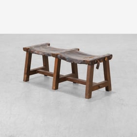 Leather Spanish Bench