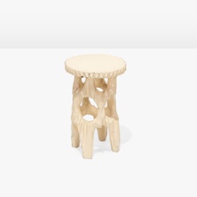 Carved Wooden Side Table