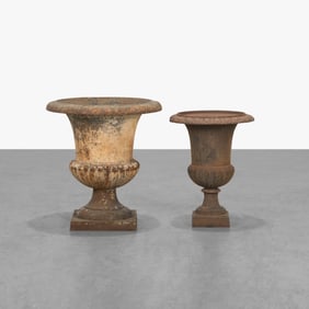 Victorian Iron Garden Urns