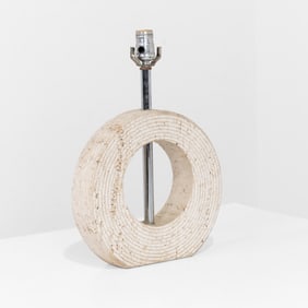 Modernist Travertine Lamp