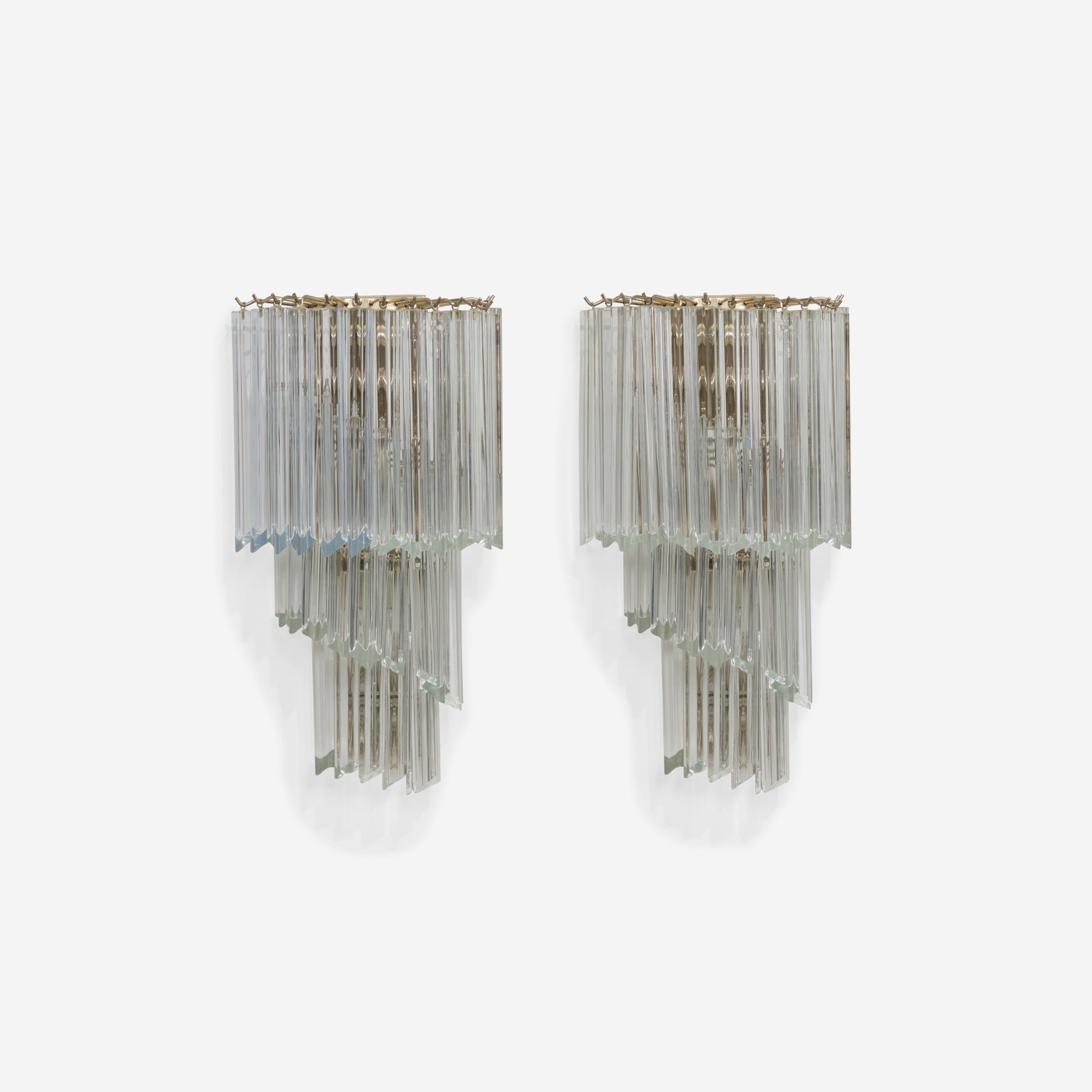 Camer - Crystal Sconces: A pair of crystal sconces by Camer.