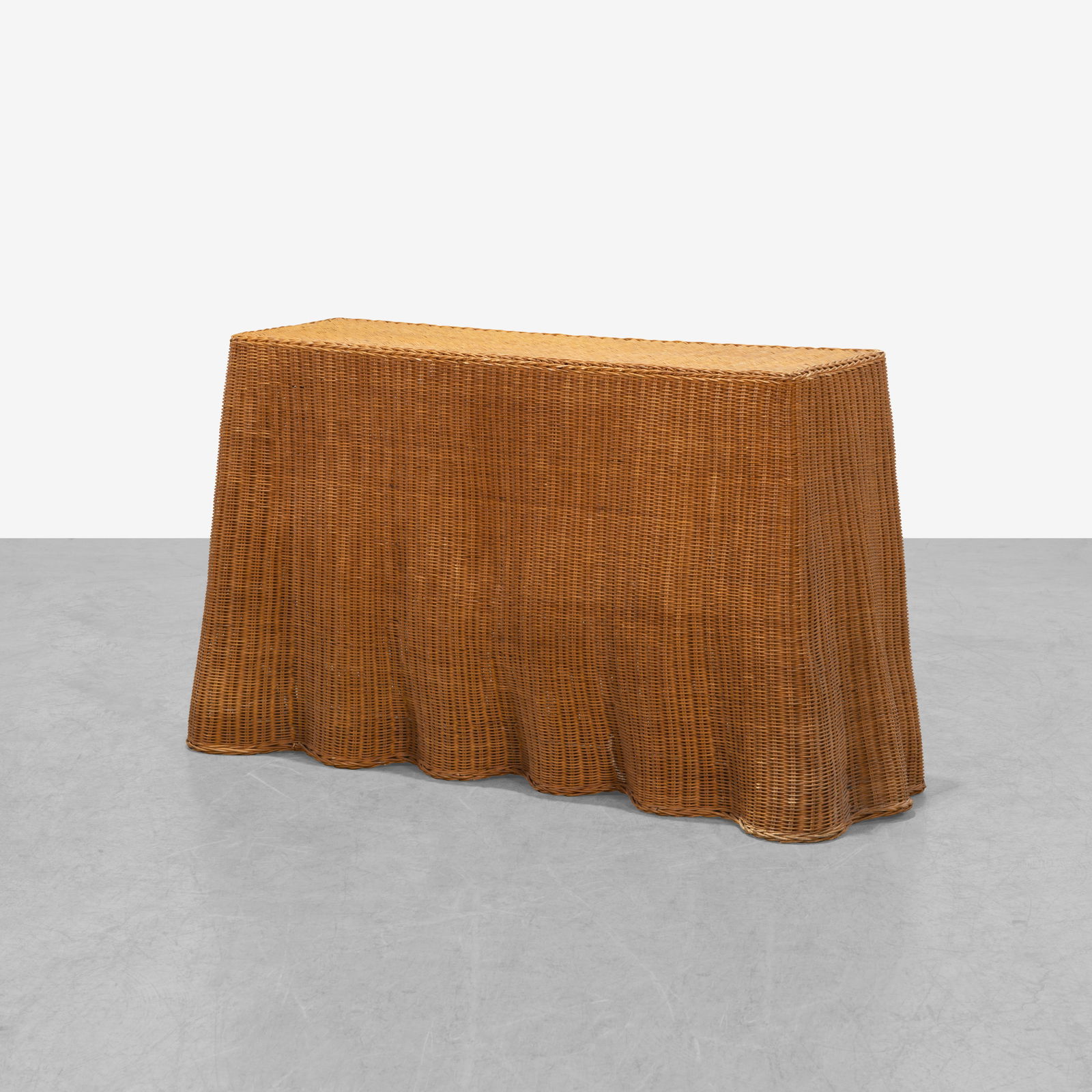Trompe L'oeil Wicker Console (1 of 8)