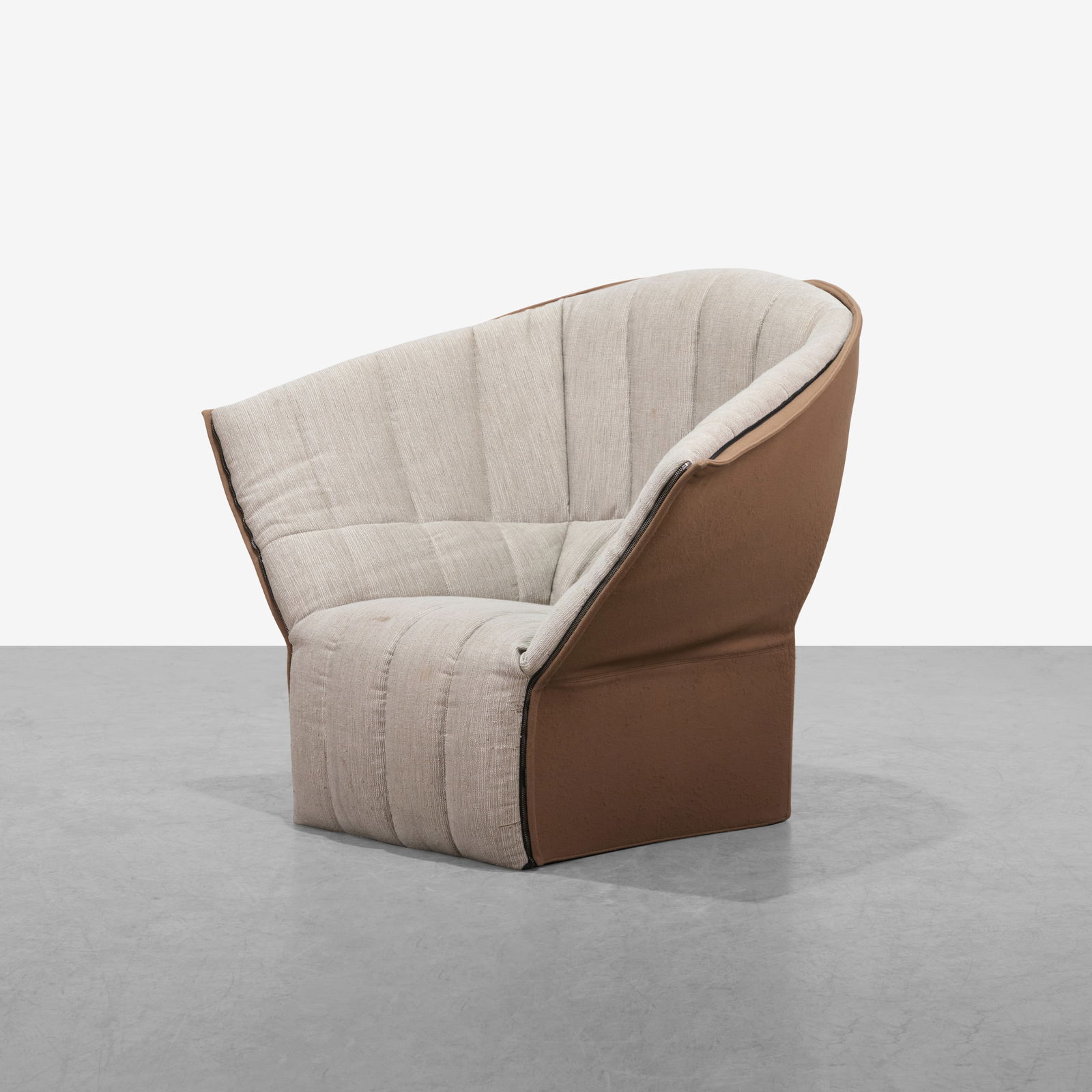 Inga Sempe Lounge Chair: A vintage 'Moel' lounge chair by Inga Sempe for Ligne Roset, France. All measurements are in inches. Height x Width x Depth