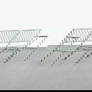 Maurizio Tempestini - Iron Sofa: An iron three piece sofa by Maurizio Tempestini for Salterini. Single arm section - 29" x 24.5" x 29" All measurements are in inches. Height x Width x Depth
