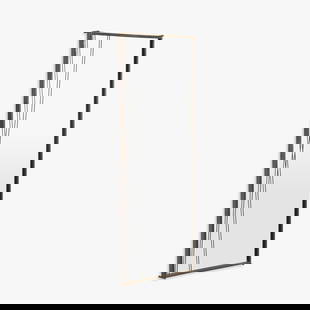 Paul McCobb - Brass Mirror: A brass framed mirror by Paul McCobb for Calvin Furniture. All measurements are in inches. Height x Width x Depth