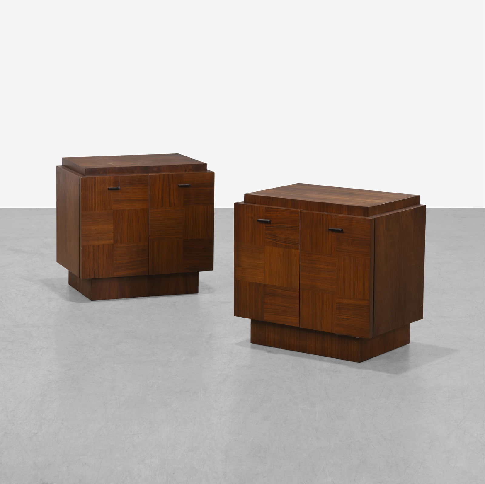 Walnut Brutalist Nightstands (1 of 5)