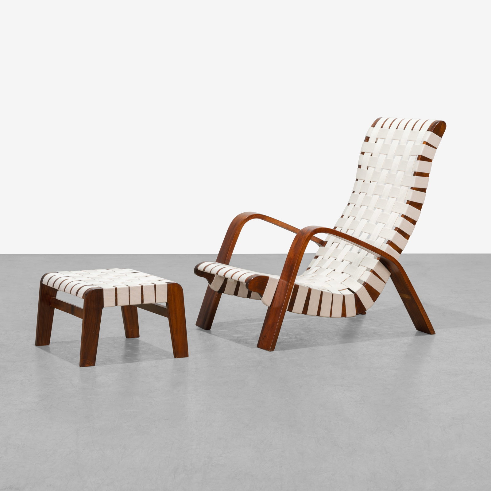 Strap Lounge Chair & Ottoman (1 of 11)