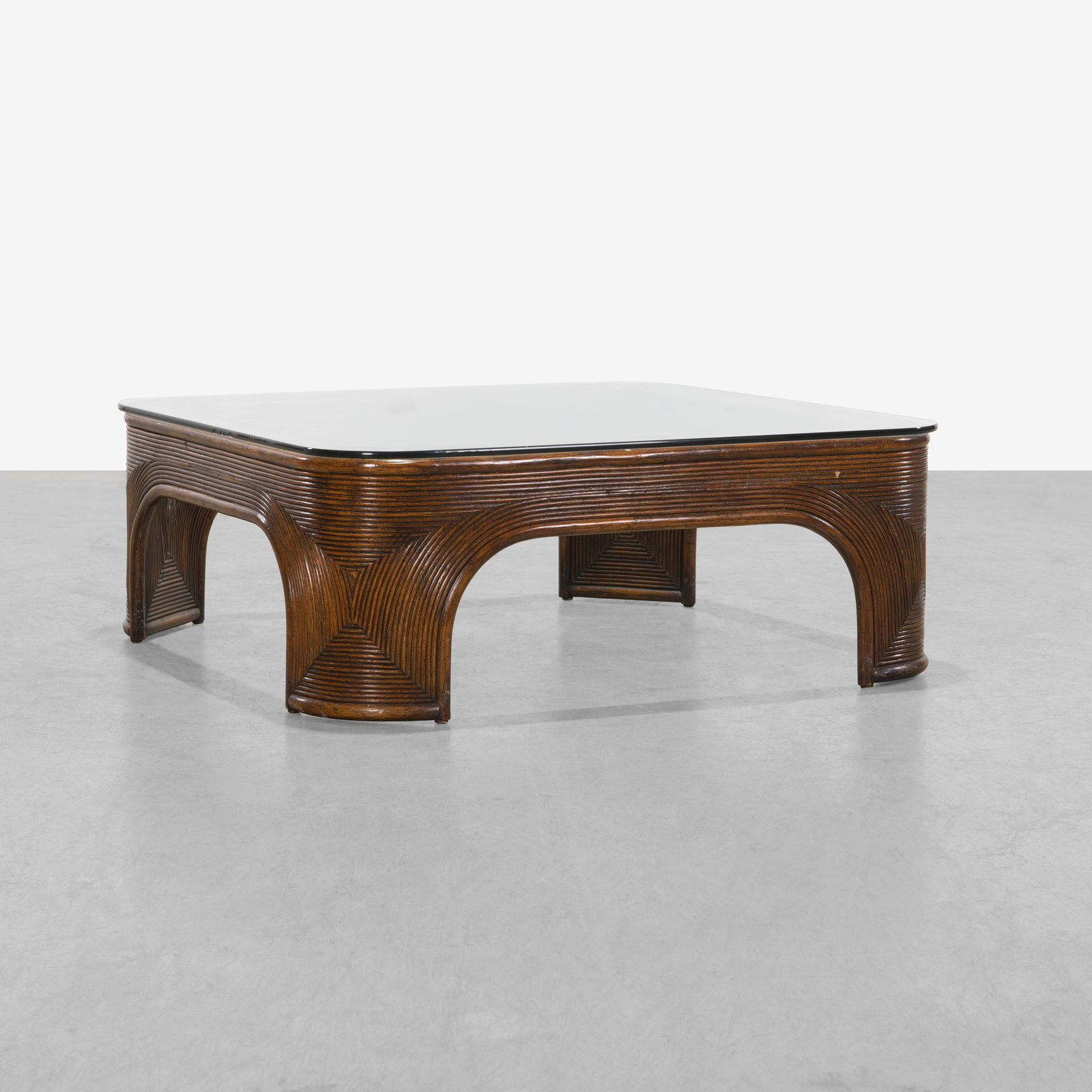 Rattan & Glass Coffee Table (1 of 4)