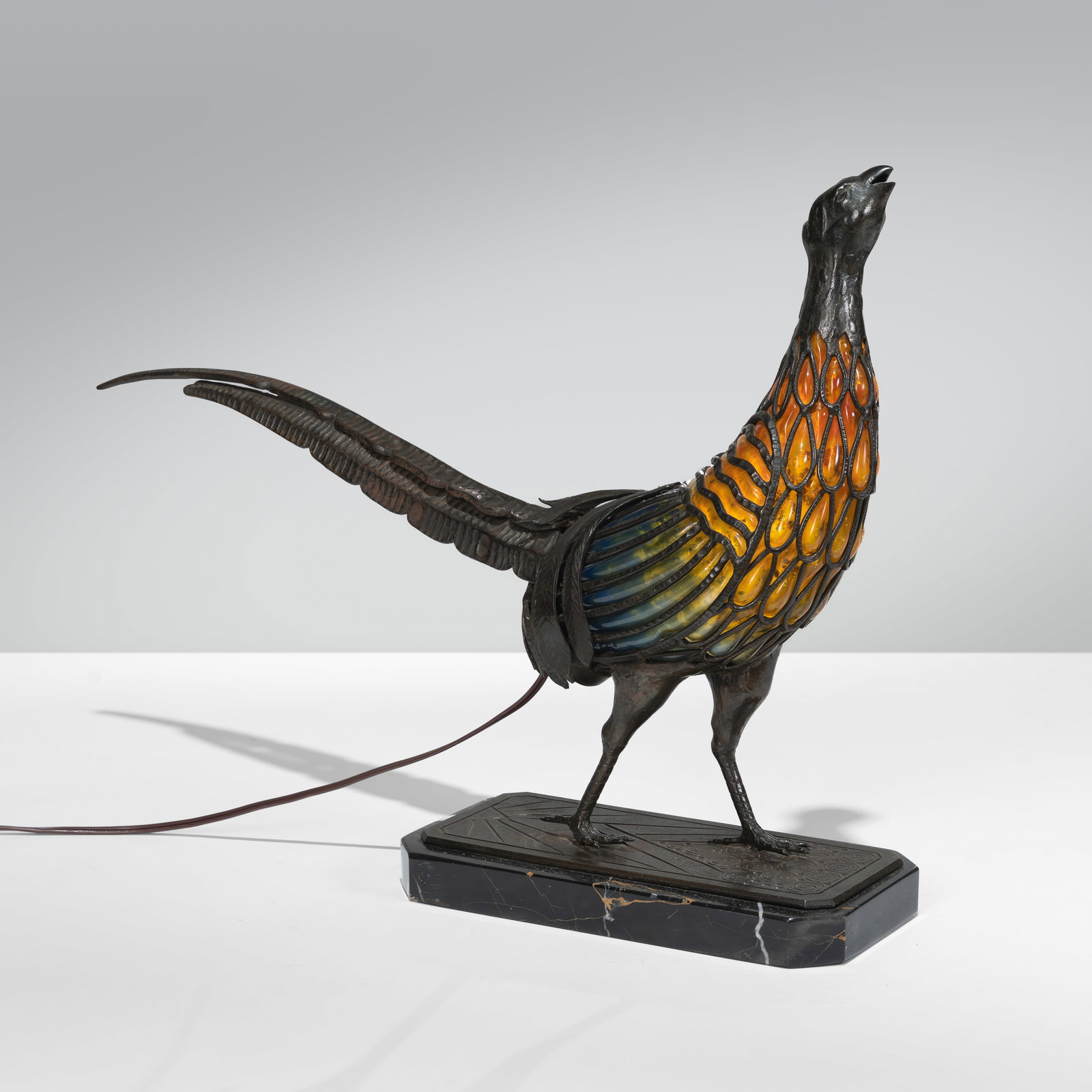 Muller-Freres & Leon Chapelle - Pheasant Lamp (1 of 12)