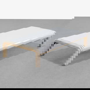 Gae Aulenti - Coffee Table: A vintage 'Orsay' coffee table by Gae Aulenti for Knoll International. All measurements are in inches. Height x Width x Depth
