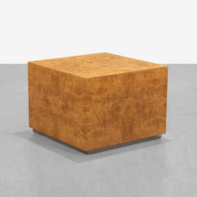 Milo Baughman - Burl Pedestal Table