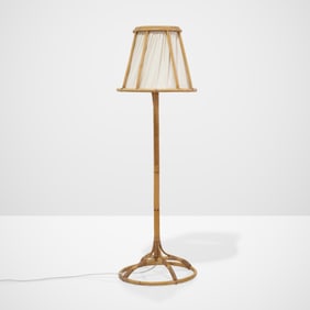 Swedish Rattan Floor Lamp