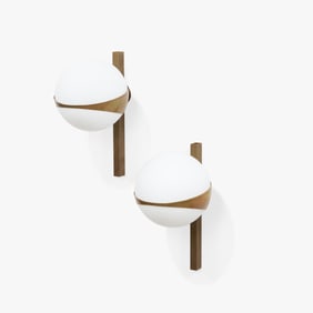 Stilnovo Style - Brass & Glass Sconces