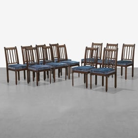 Custom Designer Mahogany Dining Chairs