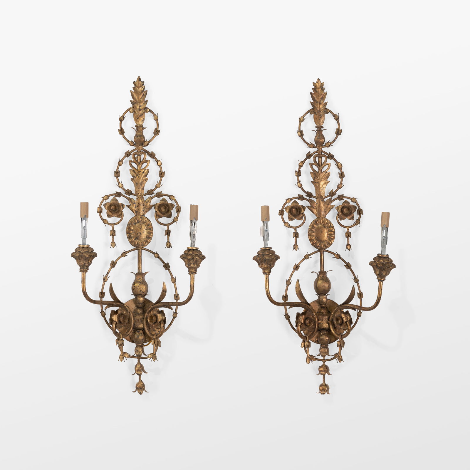 Gilt Metal Sconces (1 of 7)