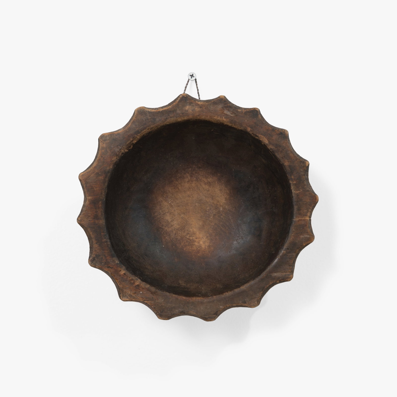 Carved Wooden Bowl: A vintage carved wooden bowl from the Philippines All measurements are in inches. Height x Width x Depth