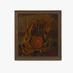 Folk Art Pineapple Painting
