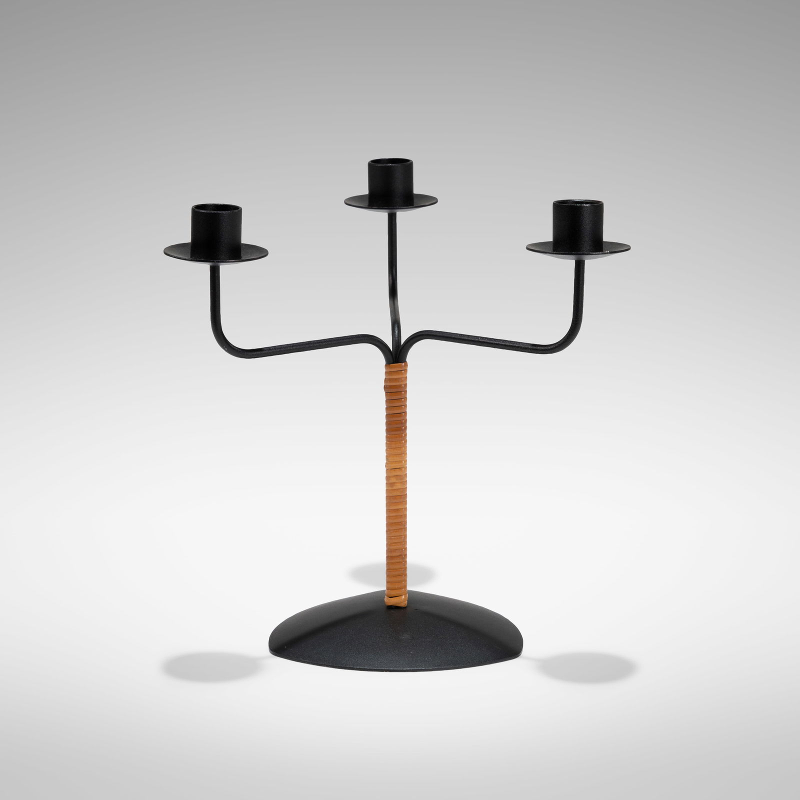 Laurids Lonborg - Candelabra: An iron and cane candelabra by Laurids Lonborg. All measurements are in inches. Height x Width x Depth