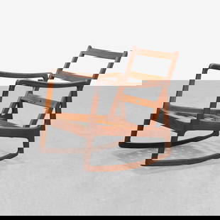 Ole Wanscher - Rocking Chair: A vintage rocking chair by Ole Wanscher. All measurements are in inches. Height x Width x Depth