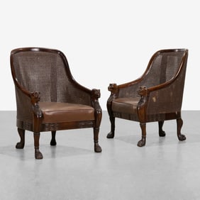 Caned Library Chairs